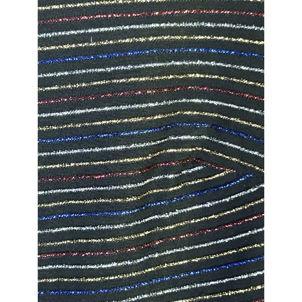 Modcloth A Line Skater Dress Women Small Striped Glitter Sparkle Rainbow Stretch - Picture 5 of 10